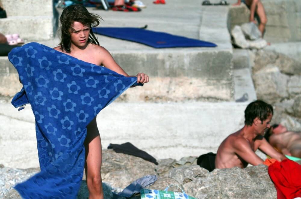 Nudist Rocky Family Angle - A slight inclination toward nudism