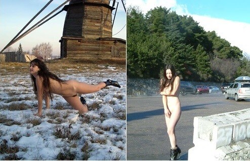 Beautiful Suntan Stretches-Winter Sport pics - Nudism brings joy to life