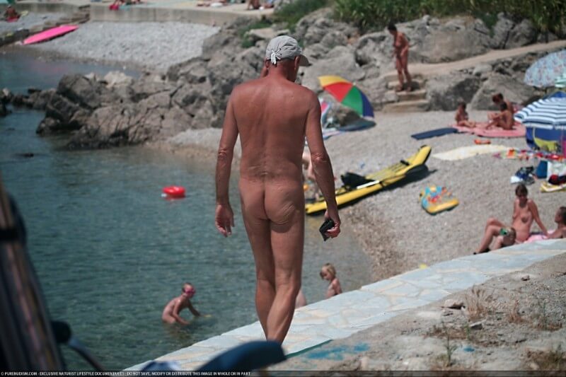Nudist Shore Walking pics - Only a nudist truly values the connection with nature and the human body