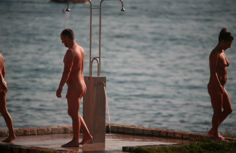 Naturist Shower at Dusk pics - Nature provides energy and inspiration for the practice of naturism and nudism