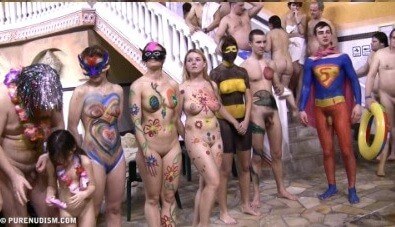 Body paint award lines Full HD - Living in harmony and tranquility is the goal of naturists