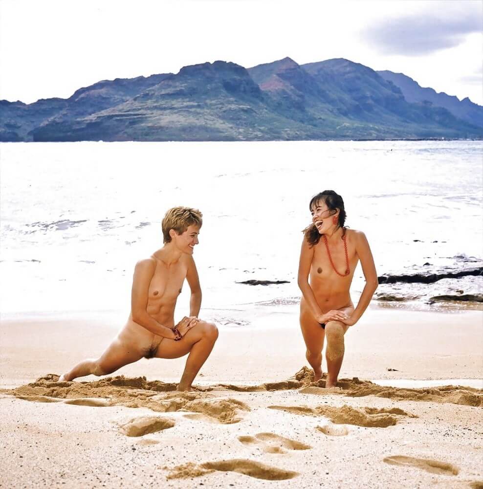 Retro naturism photos - People come together in unity with nature to take off their clothes