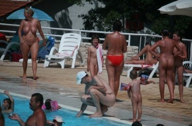 Enjoying The Sunny Pool gallery - Nudity helps you feel free