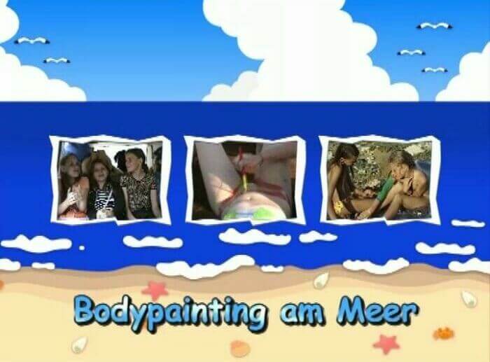 Naturistin: Bodypainting am Meer - Nudity is only possible among people