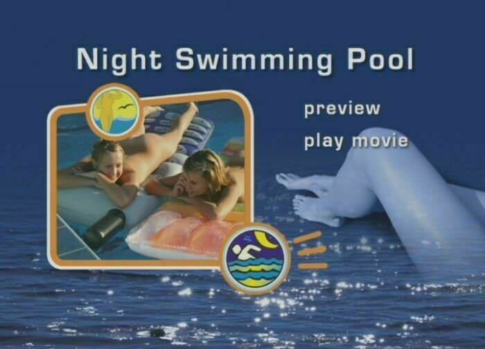 Naturist Freedom: Night swimming pool - She went out completely naked
