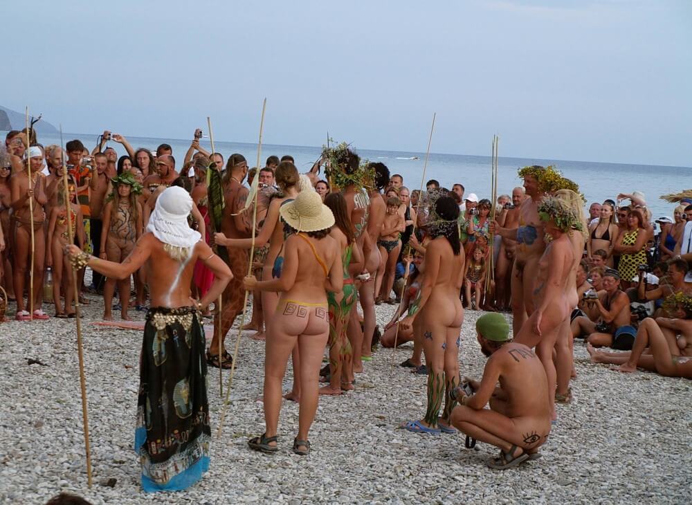 Naturist Party Mega Bash pics - Nudity is only possible among people